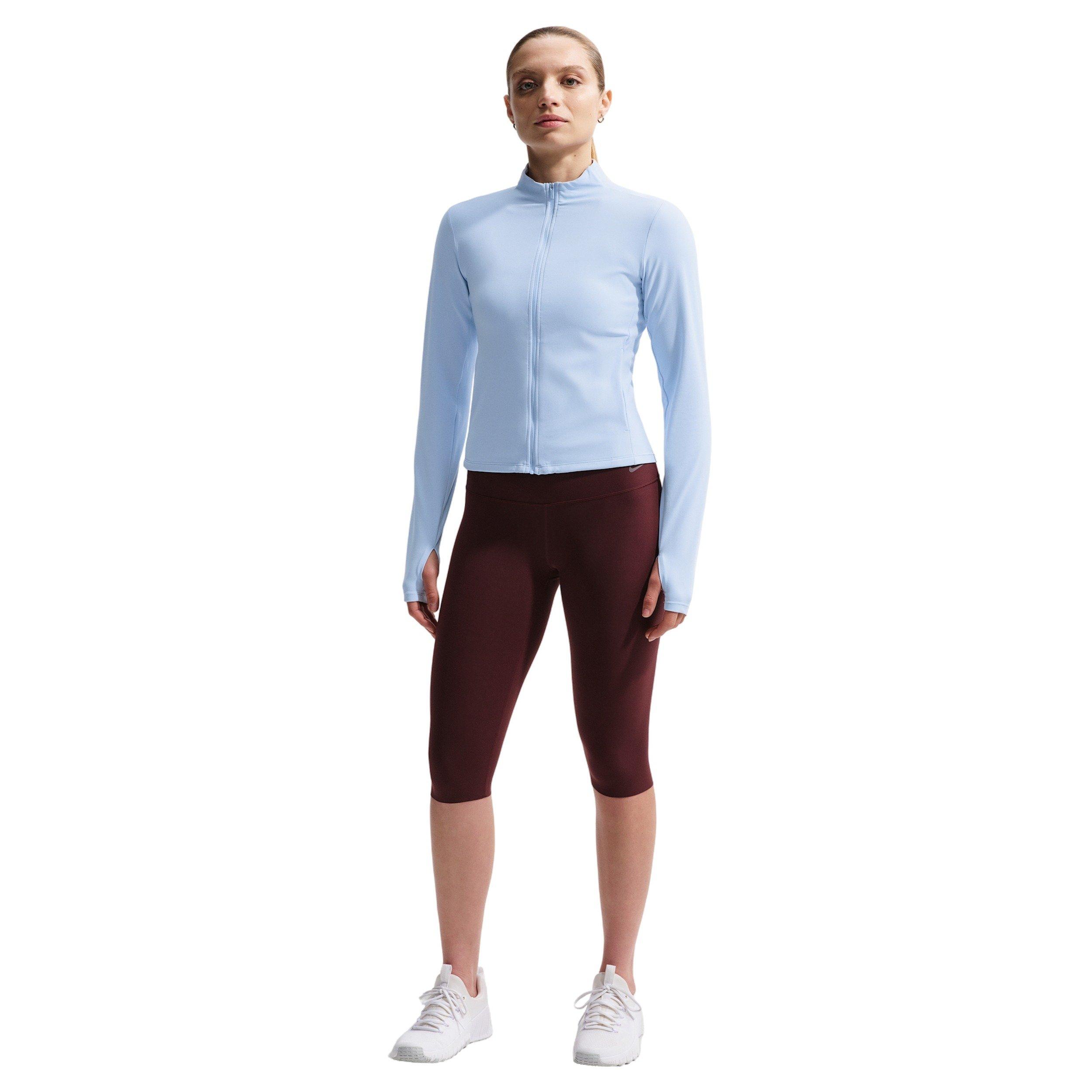 Nike Women's Zenvy Dri-FIT Full-Zip Jacket - Blue/Grey - BLUE/GREY